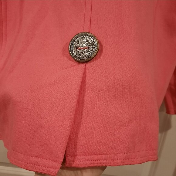 Neon Buddha Jacket Womens Large Pink‎ Blazer Artsy Buttons Stretch Boho Casual - Picture 7 of 10